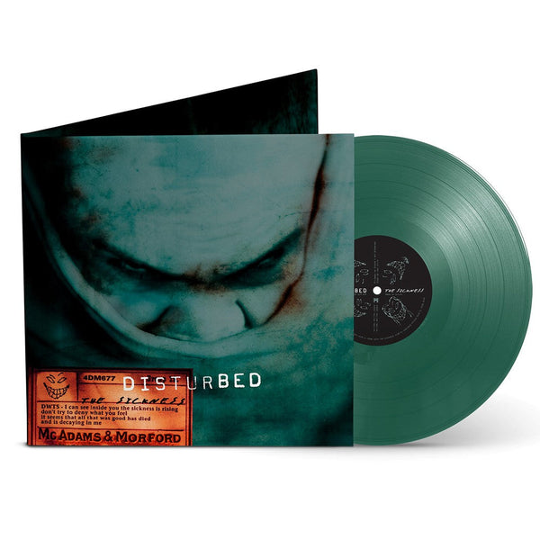 The Sickness on Disturbed bändin vinyyli LP-levy.