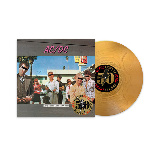 Dirty Deeds Done Dirt Cheap on AC/DC bändin vinyyli LP-levy.