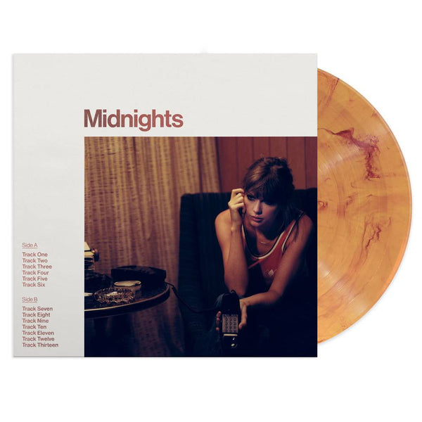Midnights on Taylor Swift artistin vinyyli LP-levy.