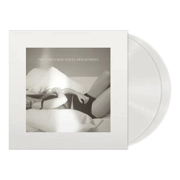 The Tortured Poets Department on Taylor Swift artistin vinyyli LP-levy.