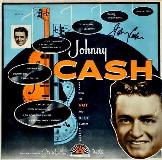 With His Hot and Blue Guitar on Johnny Cash artistin vinyyli LP-levy.