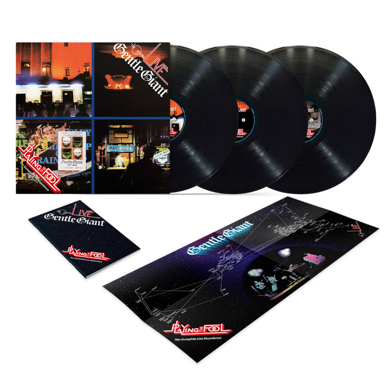 Playing the Fool - the Complete Live Experience on Gentle Giant bändin vinyyli LP-levy.