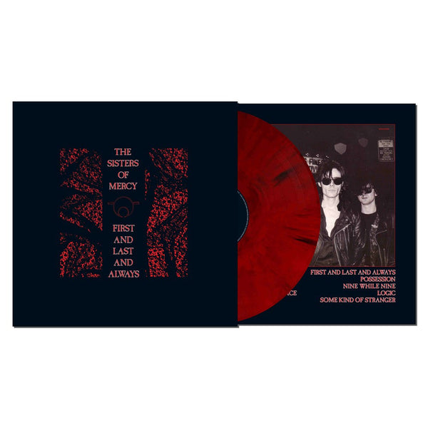 First and Last and Always on The Sisters Of Mercy bändin vinyyli LP-levy.