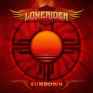 Sundown on Lonerider bändin vinyyli LP-levy.