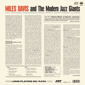 And The Modern Jazz Giants on Miles Davis artistin vinyyli LP-levy.