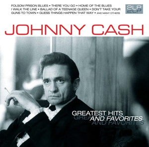Greatest Hits And Favorites on Johnny Cash artistin vinyyli LP-levy.
