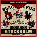 Debaser Stockholm on Black Devils with Ile Kallio & Janne Louhivuori bändin vinyyli LP-levy.