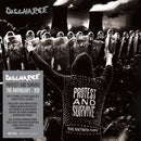 Protest and Survive : The Anthology on Discharge bändin vinyyli LP-levy.