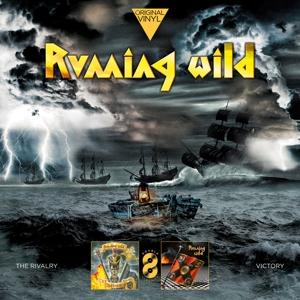 Rivalry + Victory on Running Wild bändin vinyyli LP-levy.